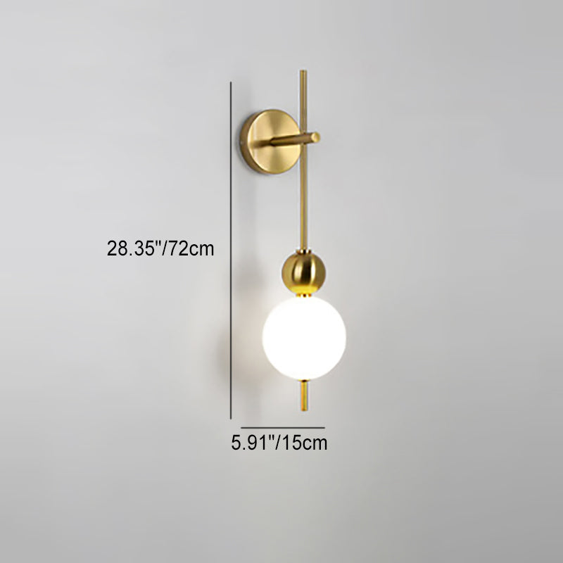 Moderne minimalistische runde Ball String Aluminium Kunststoff LED Wandleuchte Lampe für Schlafzimmer 