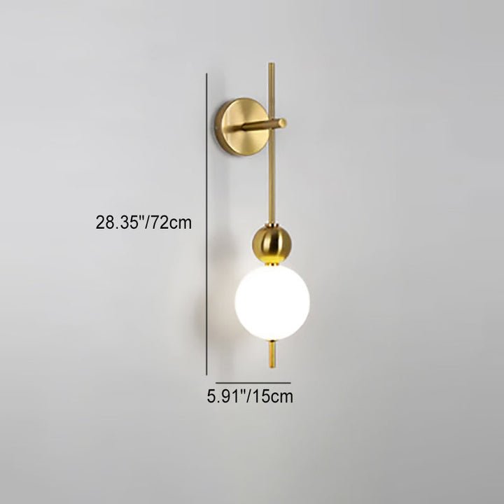 Moderne minimalistische runde Ball String Aluminium Kunststoff LED Wandleuchte Lampe für Schlafzimmer 