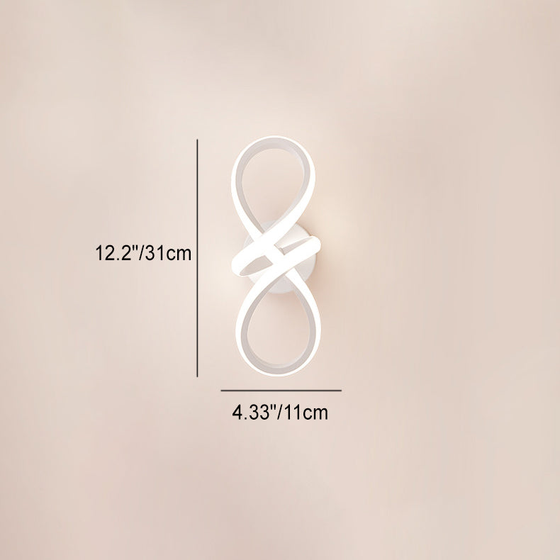Zeitgenössische kreative Spiralring Eisen Silikon LED Wandleuchte Lampe für Schlafzimmer 