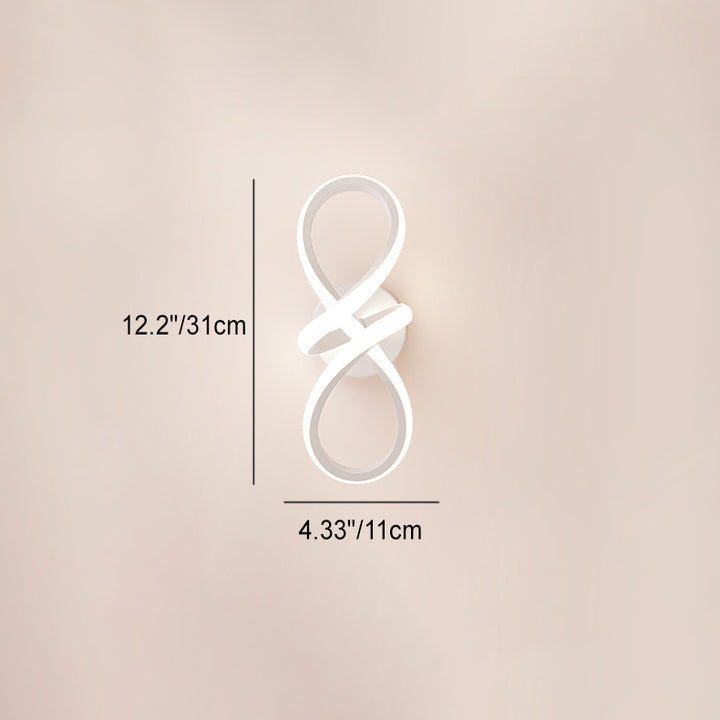 Zeitgenössische kreative Spiralring Eisen Silikon LED Wandleuchte Lampe für Schlafzimmer 