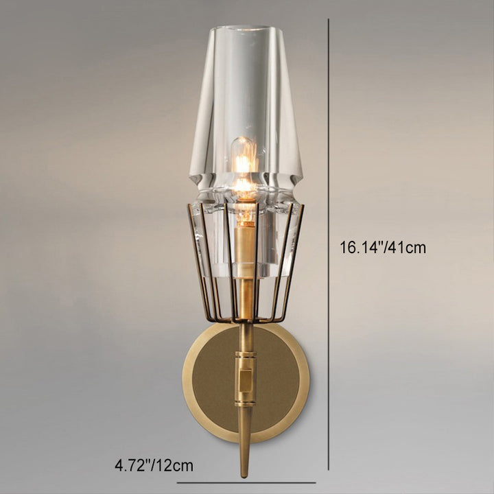 Zeitgenössische Retro Eisen Glas Zylinder 1/2 Licht Wand Leuchte Lampe Für Flur 