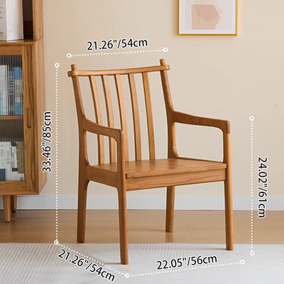 Contemporary Scandinavian Square Cherry Wood Solid Wood Polyester Cotton Linen Foam Sponge Dining Chair For Dining Room