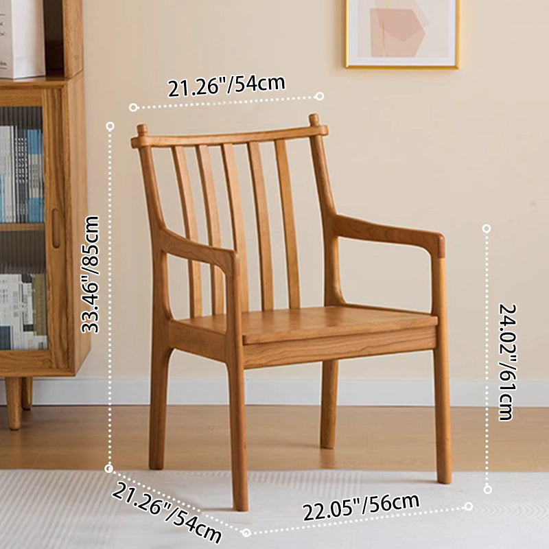 Contemporary Scandinavian Square Cherry Wood Solid Wood Polyester Cotton Linen Foam Sponge Dining Chair For Dining Room