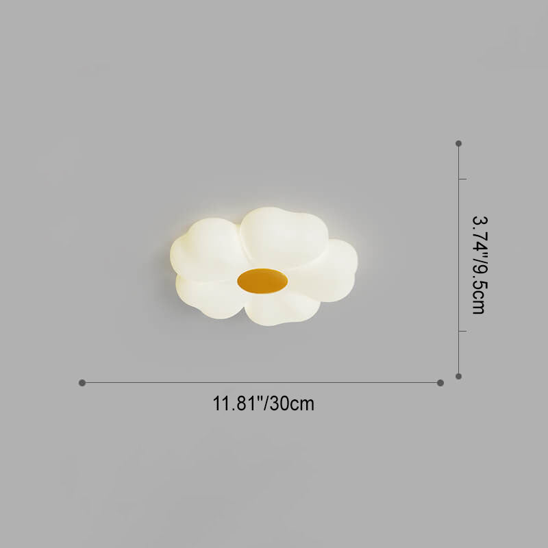 Nordic Minimalist Flower Shape PE Iron LED Flush Mount Ceiling Light