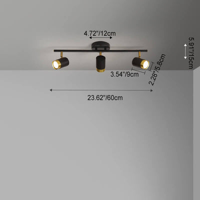 Modern Creative Acrylic Track Spotlight LED Semi-Flush Mount Ceiling Light