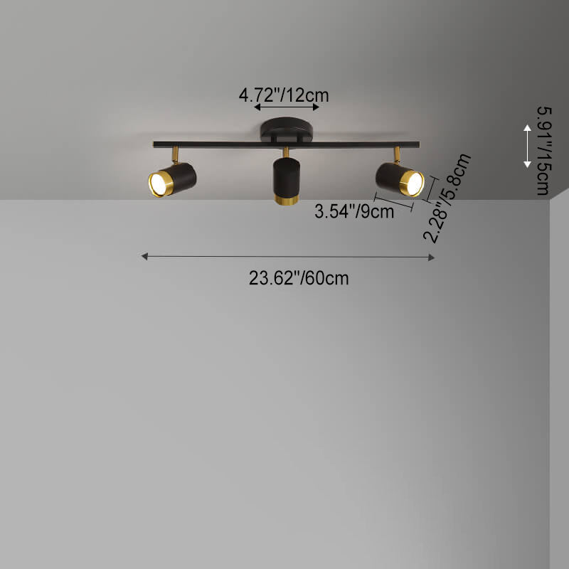 Moderne kreative Acryl-Track-Spotlight LED-Deckenleuchte mit halb bündigem Einbau 