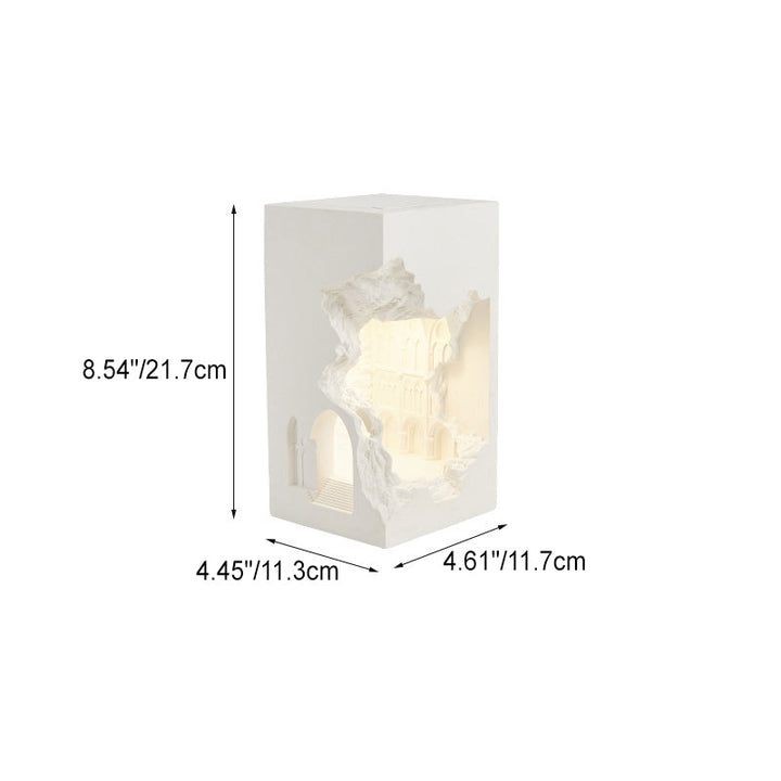 Moderne minimalistische rechteckige Gips vertiefte 1-Licht Wandleuchte Lampe für Wohnzimmer 