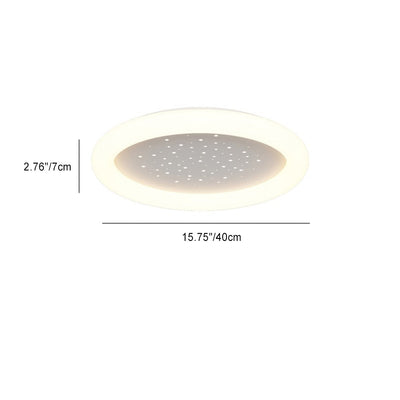 Moderne minimalistische runde volle Stern Eisen Acryl LED Unterputz Deckenleuchte für Schlafzimmer 