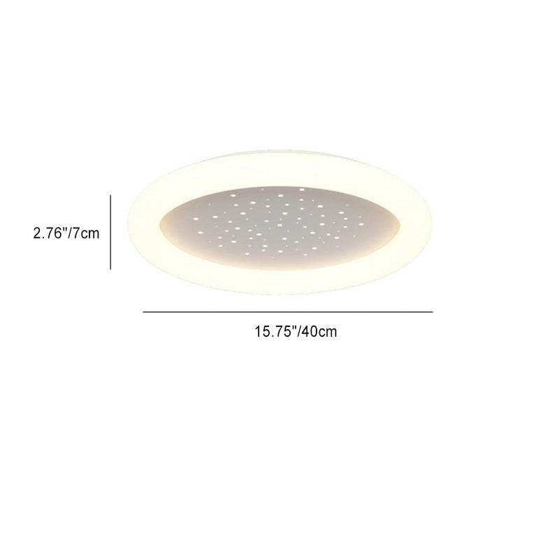 Moderne minimalistische runde volle Stern Eisen Acryl LED Unterputz Deckenleuchte für Schlafzimmer 