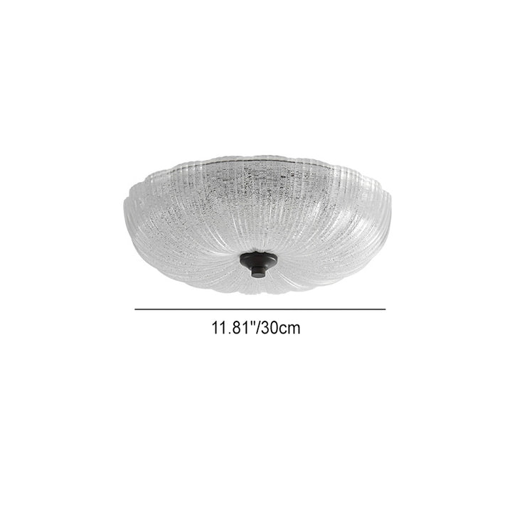 Luz de techo LED empotrada redonda de vidrio de cobre de simplicidad moderna para dormitorio 