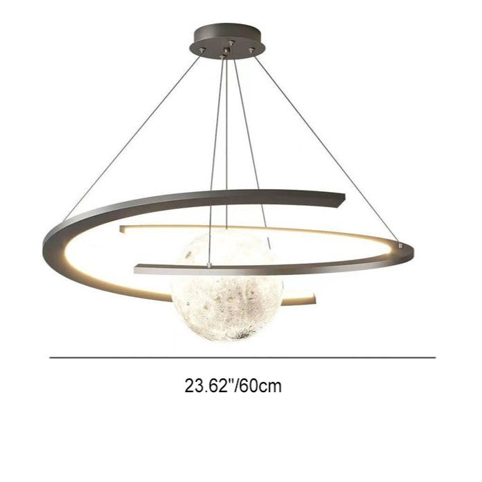 Nordic Minimalist Kids Wrought Iron Planet LED Chandelier