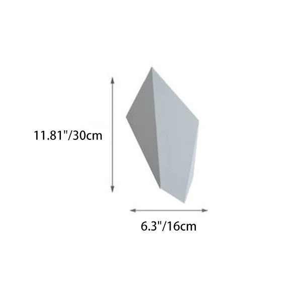 Aplique de pared LED contemporáneo nórdico de hierro con diseño geométrico de rombos para sala de estar y dormitorio 