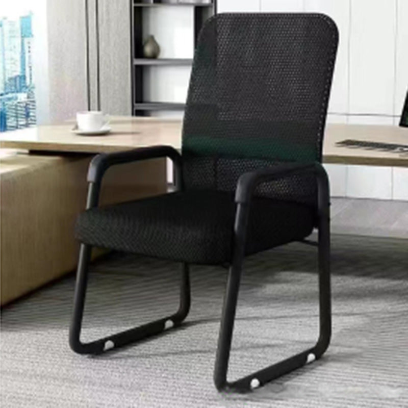 Moderne Einfachheit Mesh-Gewebe Leder Schwamm Latex Stahl Quadratischer Schreibtischstuhl Rückenlehne Armlehne Für Home Office 