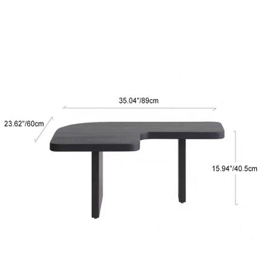 Mesa de café cuadrada contemporánea de combinación de madera de pino y fresno para sala de estar 
