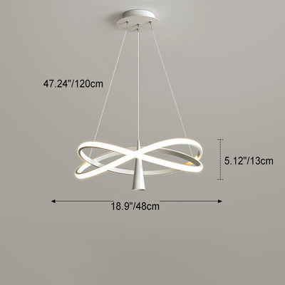 Moderne minimalistische Kreis konische Eisen Acryl LED Kronleuchter für Wohnzimmer 