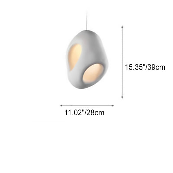 Lámpara colgante de 1 luz de escultura de poliestireno con forma especial creativa minimalista japonesa 