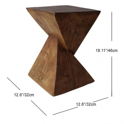Table d'appoint carrée géométrique en argile de magnésium industriel contemporain pour le salon 