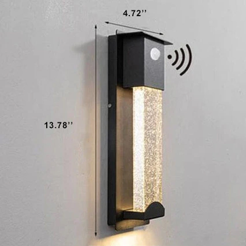 Modern Outdoor Waterproof LED Induction Crystal Outdoor Wall Sconce Lamps