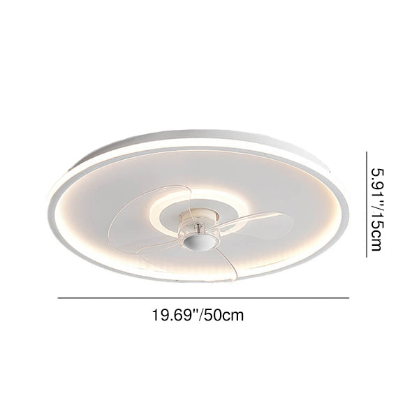 Moderne Acryl Runde Minimalistische LED-Deckenventilatorlampe 