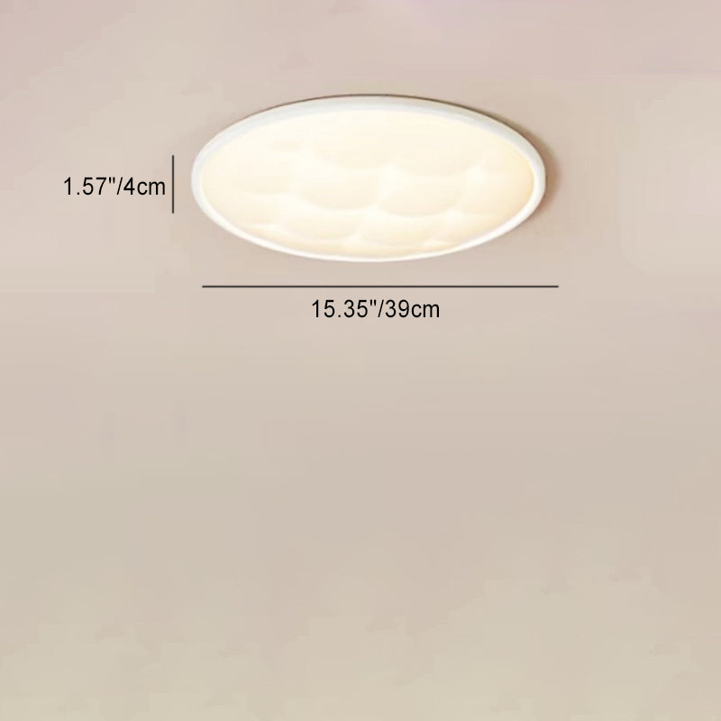 Luz de techo LED empotrada de PVC de hierro con celosía redonda minimalista moderna para dormitorio 