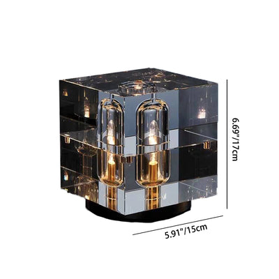 Moderne Kristall-Stereo-Geometrie-Design 1-Licht Tischlampe 
