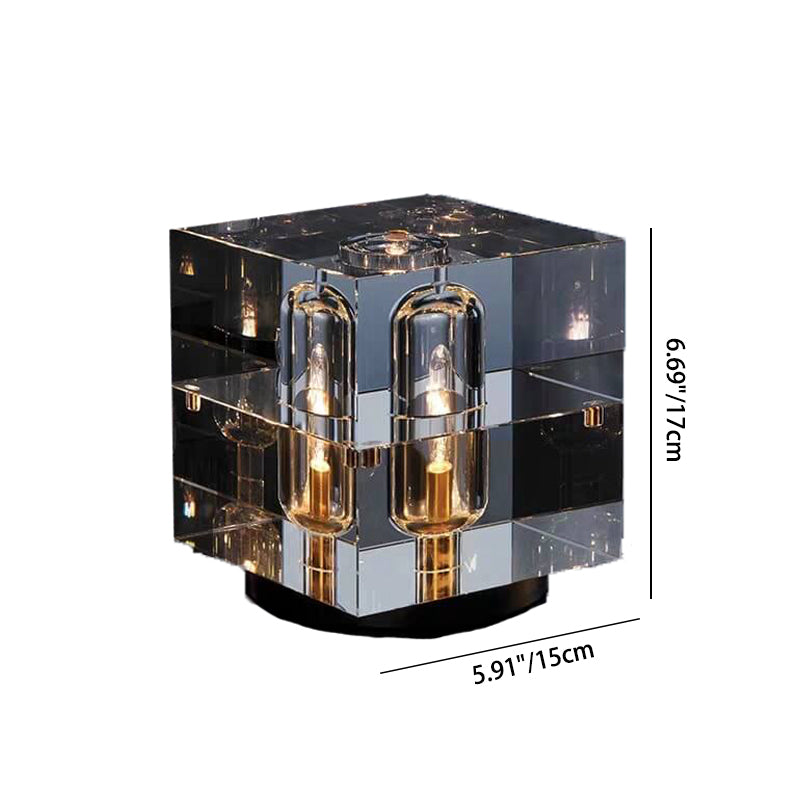Moderne Kristall-Stereo-Geometrie-Design 1-Licht Tischlampe 