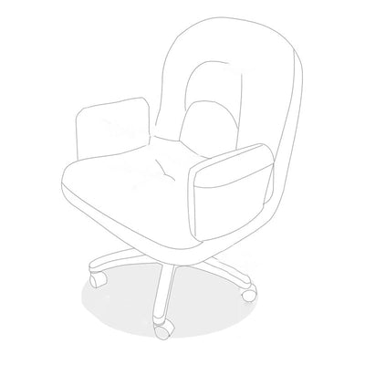 Zeitgenössischer skandinavischer gebogener quadratischer Baumwoll-Leinen-Nylon-Schreibtischstuhl mit Rückenlehne und Armlehne für das Home Office 