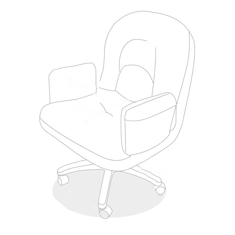Zeitgenössischer skandinavischer gebogener quadratischer Baumwoll-Leinen-Nylon-Schreibtischstuhl mit Rückenlehne und Armlehne für das Home Office 