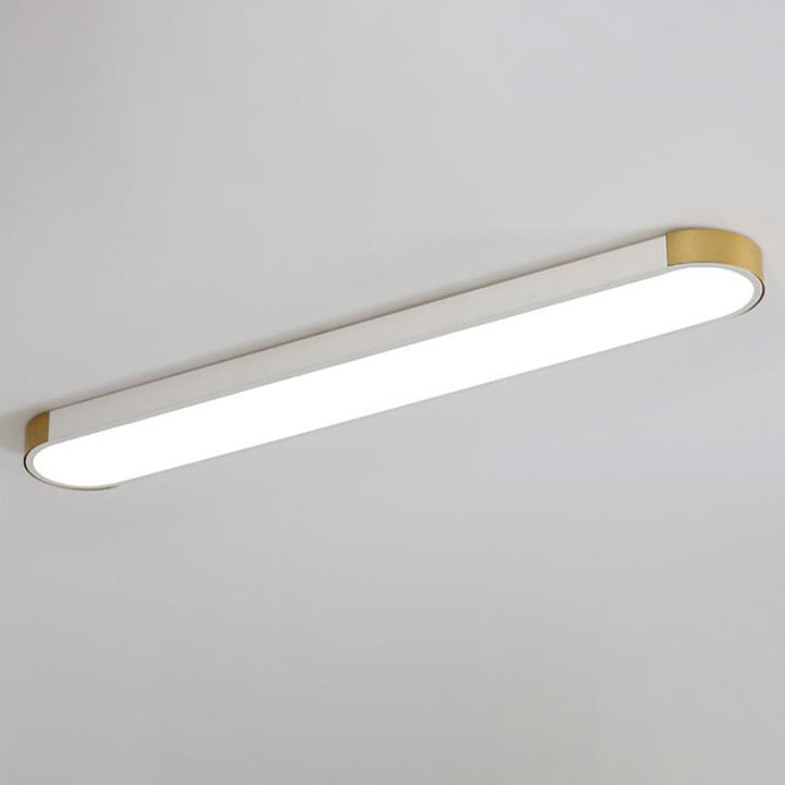 Modern Minimalist Rectangular Ring LED Flush Mount Ceiling Light