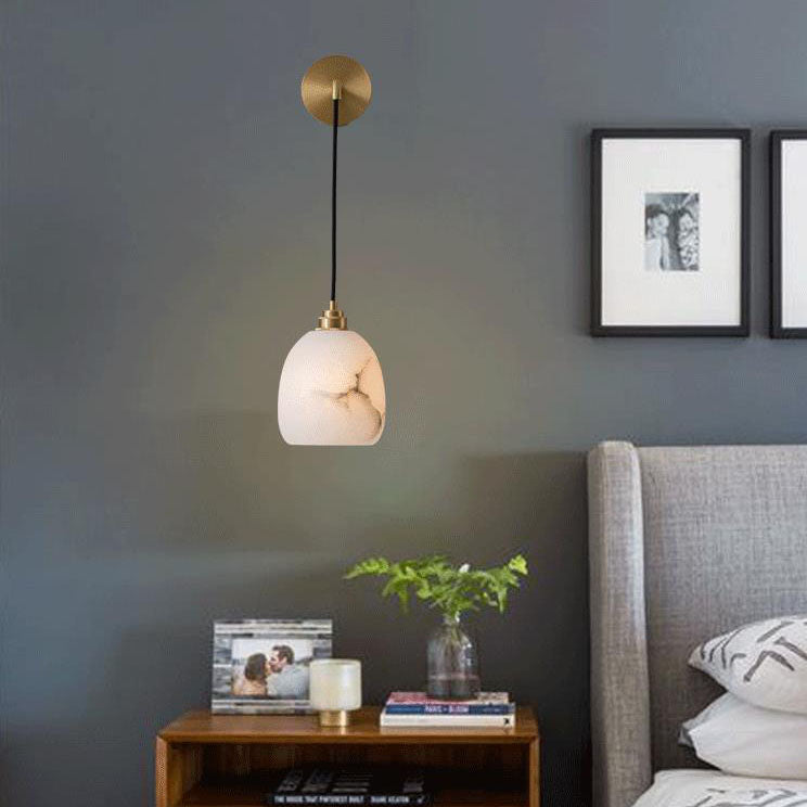 Lámpara de Aplique de Pared de 1 Luz de Cobre Lima de Lujo Nórdico 