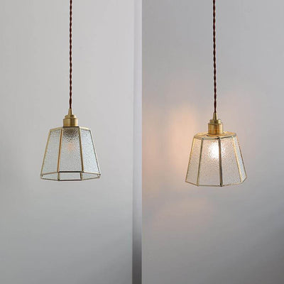 Japanese Creative Personality All Copper Polygons 1-Light Pendant Light