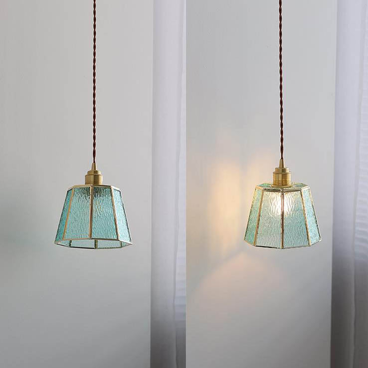 Japanese Creative Personality All Copper Polygons 1-Light Pendant Light