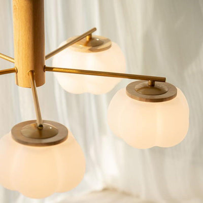 Japanischer minimalistischer PE-Baumwollschirm 5/8-Licht Kronleuchter 