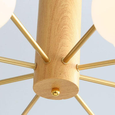 Japanischer minimalistischer PE-Baumwollschirm 5/8-Licht Kronleuchter 