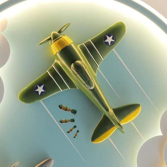 Moderne Cartoon-Harz-Flugzeug Pegasus Acrylschirm LED Kinder Deckenleuchte 