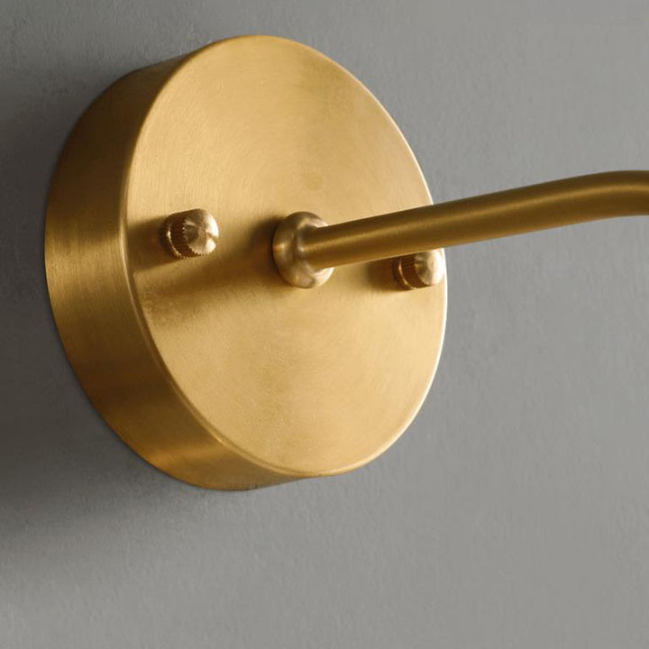 Moderne goldene Glamour-Kupfer-Kreis-Ring-Kristall 1-Licht-Wandleuchte 