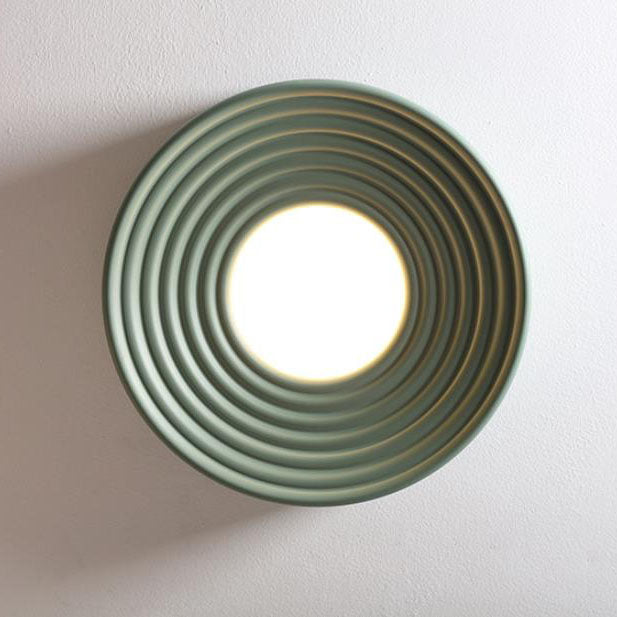 Luz de techo LED montada al ras de hierro redonda con rayas minimalistas nórdicas 