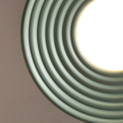 Luz de techo LED montada al ras de hierro redonda con rayas minimalistas nórdicas 