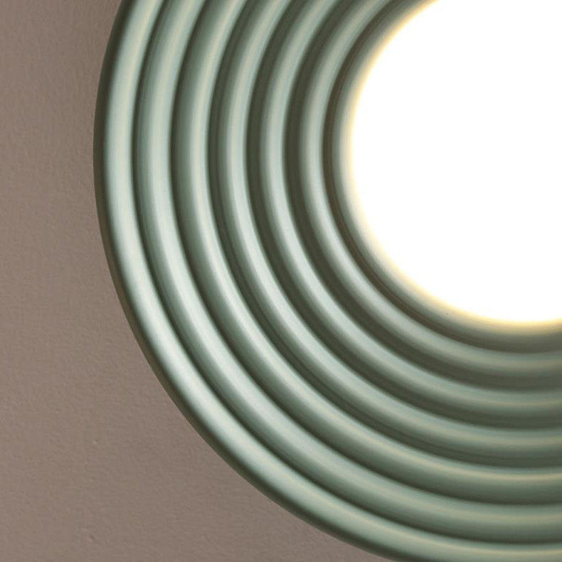 Luz de techo LED montada al ras de hierro redonda con rayas minimalistas nórdicas 