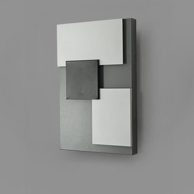 Modern Minimalist Square Geometric Block LED Wall Sconce Lamp