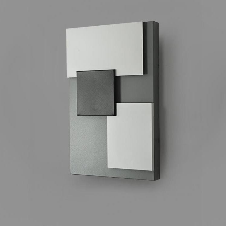 Modern Minimalist Square Geometric Block LED Wall Sconce Lamp