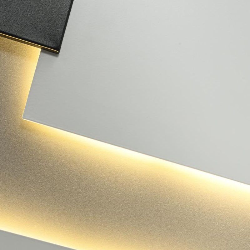 Modern Minimalist Square Geometric Block LED Wall Sconce Lamp