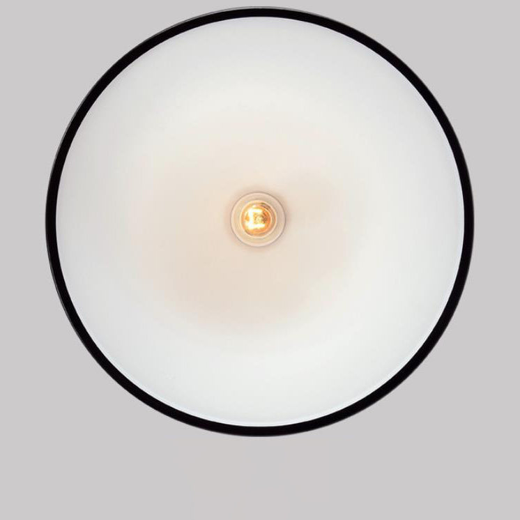 Traditionelle 1-flammige Pendelleuchte aus Eisen mit kegelförmigem Schirm aus satiniertem Glas im europäischen Stil für Wohnzimmer &amp; Schlafzimmer 