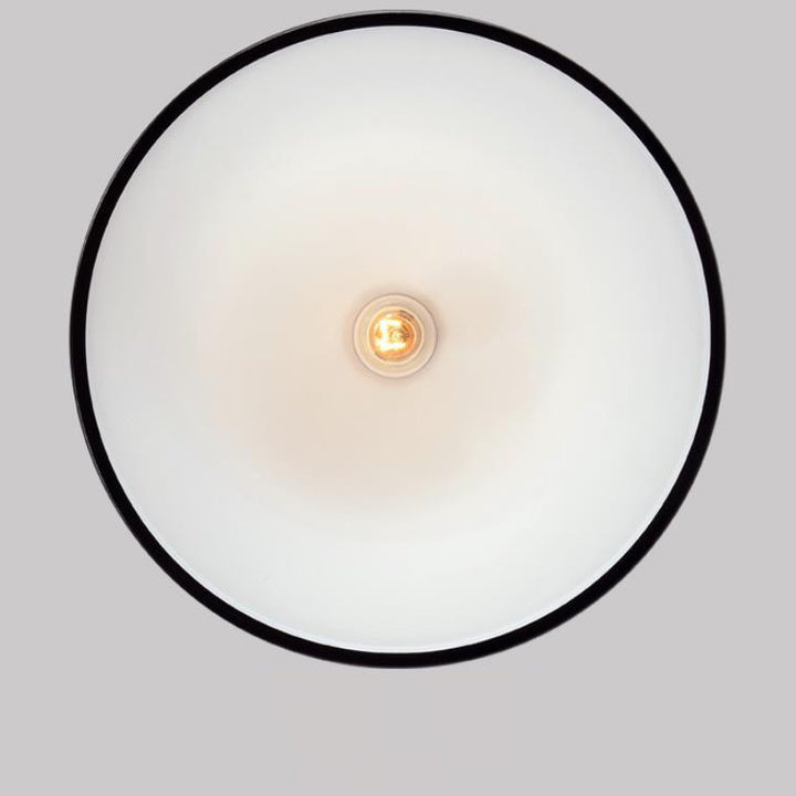 Traditionelle 1-flammige Pendelleuchte aus Eisen mit kegelförmigem Schirm aus satiniertem Glas im europäischen Stil für Wohnzimmer &amp; Schlafzimmer 