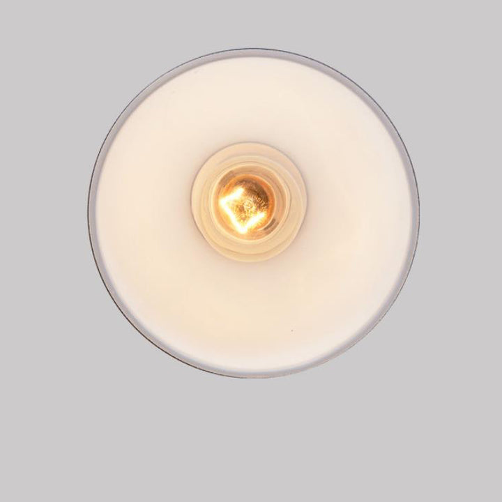 Traditionelle 1-flammige Pendelleuchte aus Eisen mit kegelförmigem Schirm aus satiniertem Glas im europäischen Stil für Wohnzimmer &amp; Schlafzimmer 