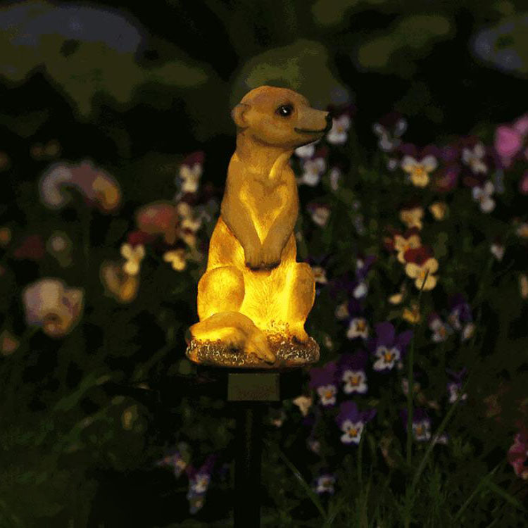 Contemporary Creative Solar Outdoor Sloth Design LED PP Resin Garden Lawn Ground Insert Landscape Light