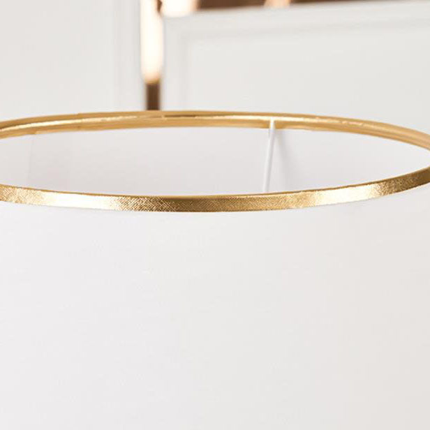 Contemporary Nordic Fabric Deer Tracing Gold Ceramic Hardware 1-Light Table Lamp for Living Room Bedroom