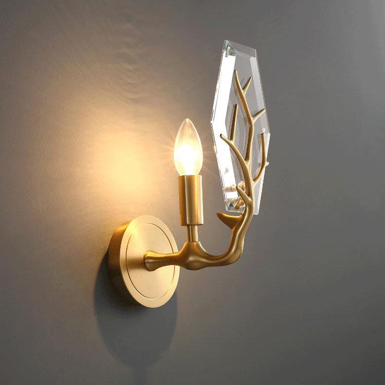 Vintage Tiffany gefärbte florale Glaskuppel 1-Licht Wandleuchte Lampe 