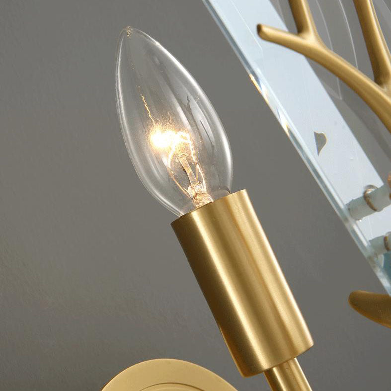 Vintage Tiffany gefärbte florale Glaskuppel 1-Licht Wandleuchte Lampe 