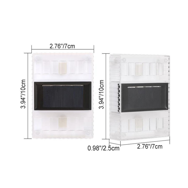 Modern Solar Powered Up And Down Illuminated Outdoor LED Wall Sconce Lamp